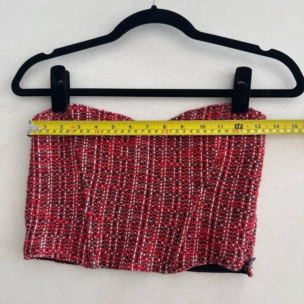 Textured Tweed Strapless Corset Top + Matching Pants Set (Size S) Matching Set - Picture 10 of 16